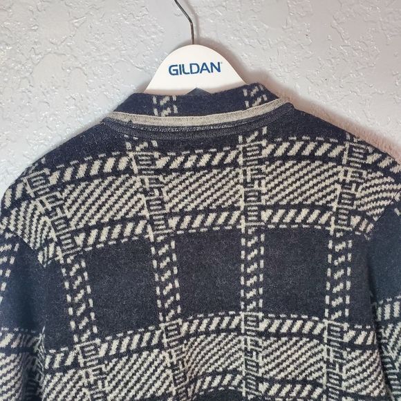Pendleton Vintage Wool Buffalo Plaid Black and White Zip-Up Jacket Size Small - Picture 6 of 8